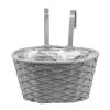 Homebase Hanging Baskets | 12In Faux Rattan Hanging Planter - Slate