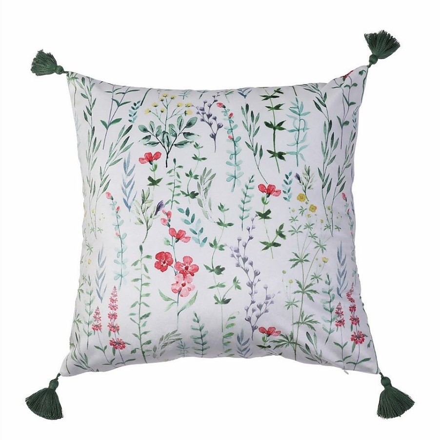 Homebase Storage & Home Deals | Disty Printed Floral Cushion - Sage