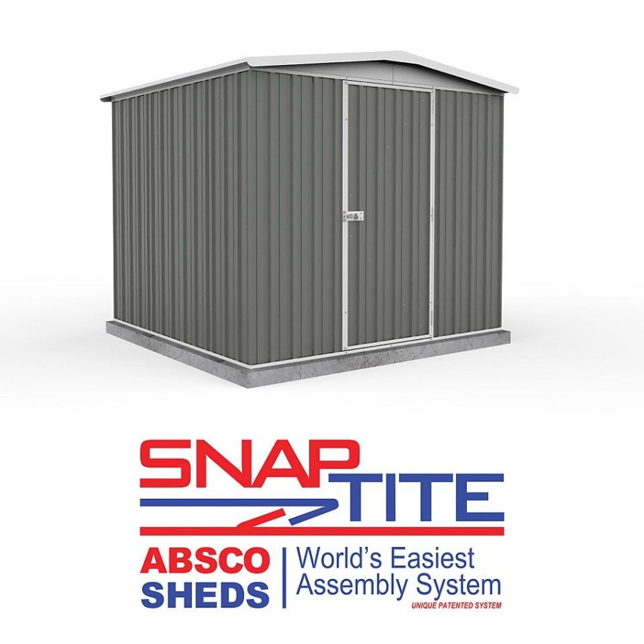 Homebase Garden Sheds | Absco 7.5 X7Ft Regent Metal Apex Shed - Grey