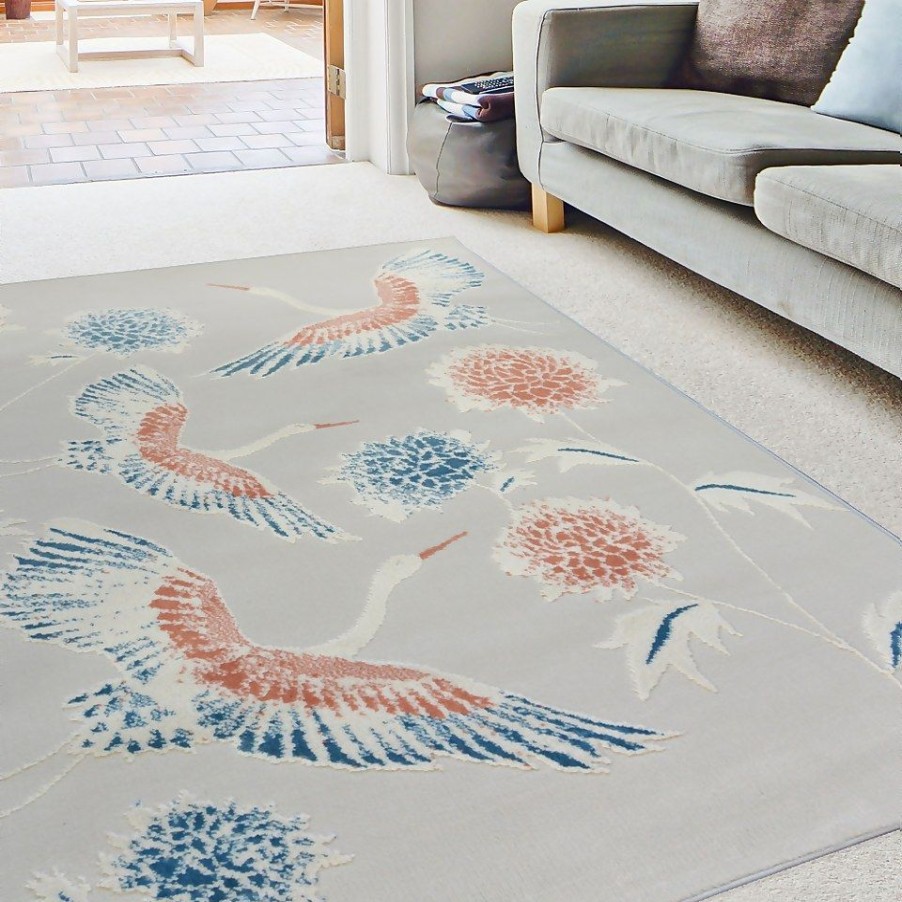 Homebase Rugs | Abstract Birds Rug - Natural - 120X170Cm