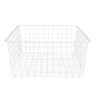 Homebase Storage Containers | Wire 2 Runner Basket - White - 185Mm