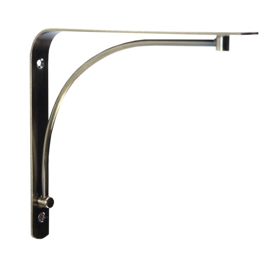 Homebase Shelving Brackets | Arch Bracket - Brass - 18X23Cm