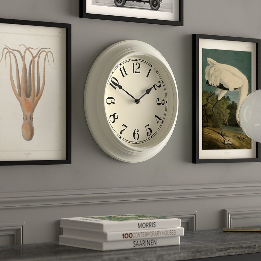 Homebase Clocks | Kitchen Wall Clock - 40Cm - Cream