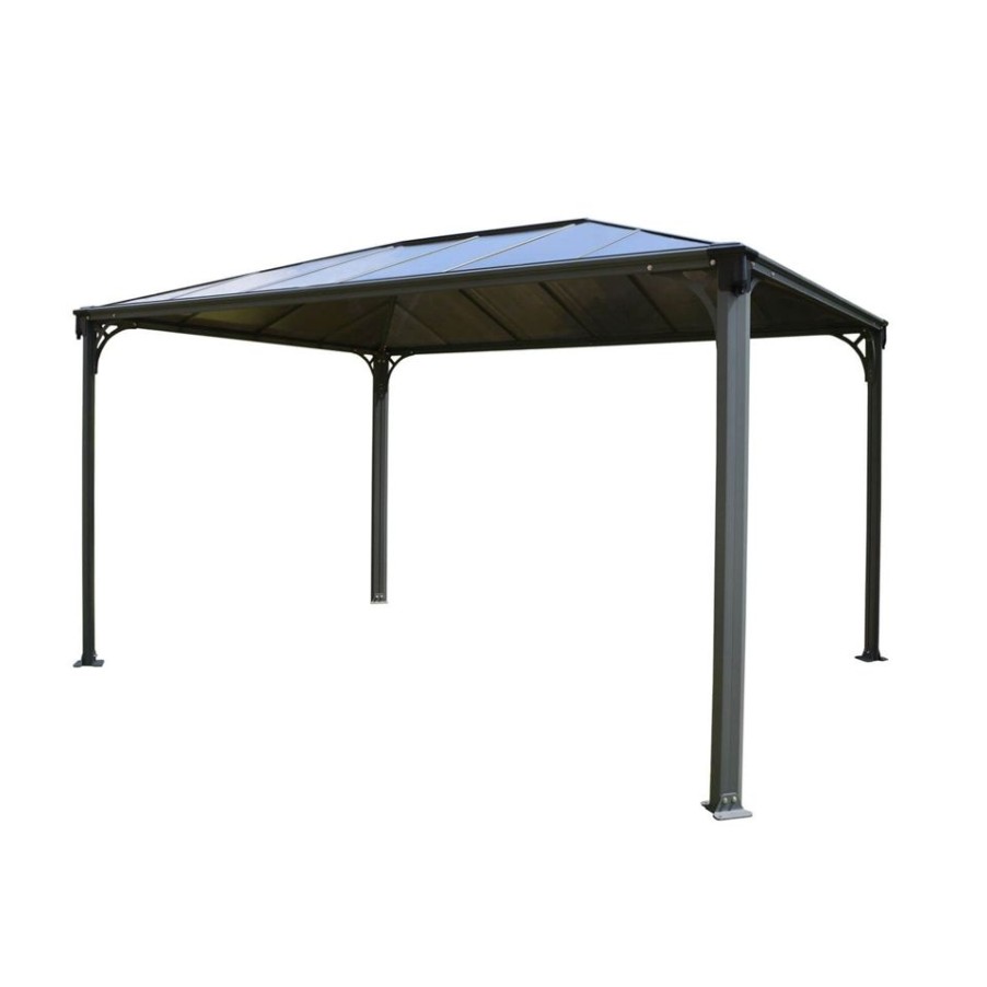 Homebase Gazebos & Marquees | Palram - Canopia Martinique 4300 Garden Gazebo Grey Bronze