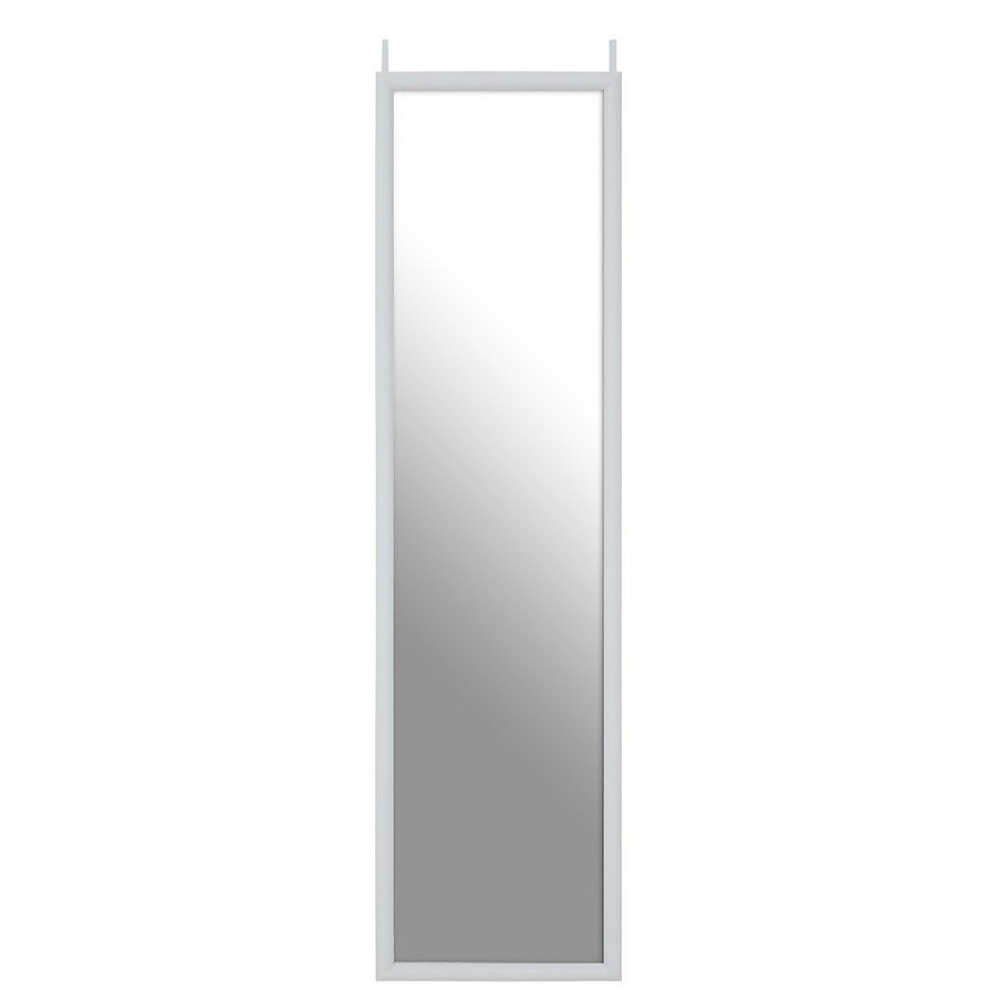 Homebase Mirrors | Over Door Hanging Mirror - White - 33.5X124Cm