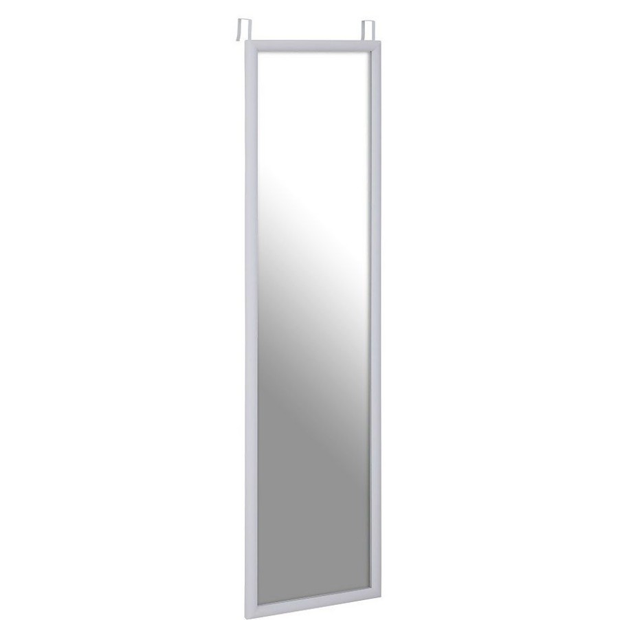 Homebase Mirrors | Over Door Hanging Mirror - White - 33.5X124Cm