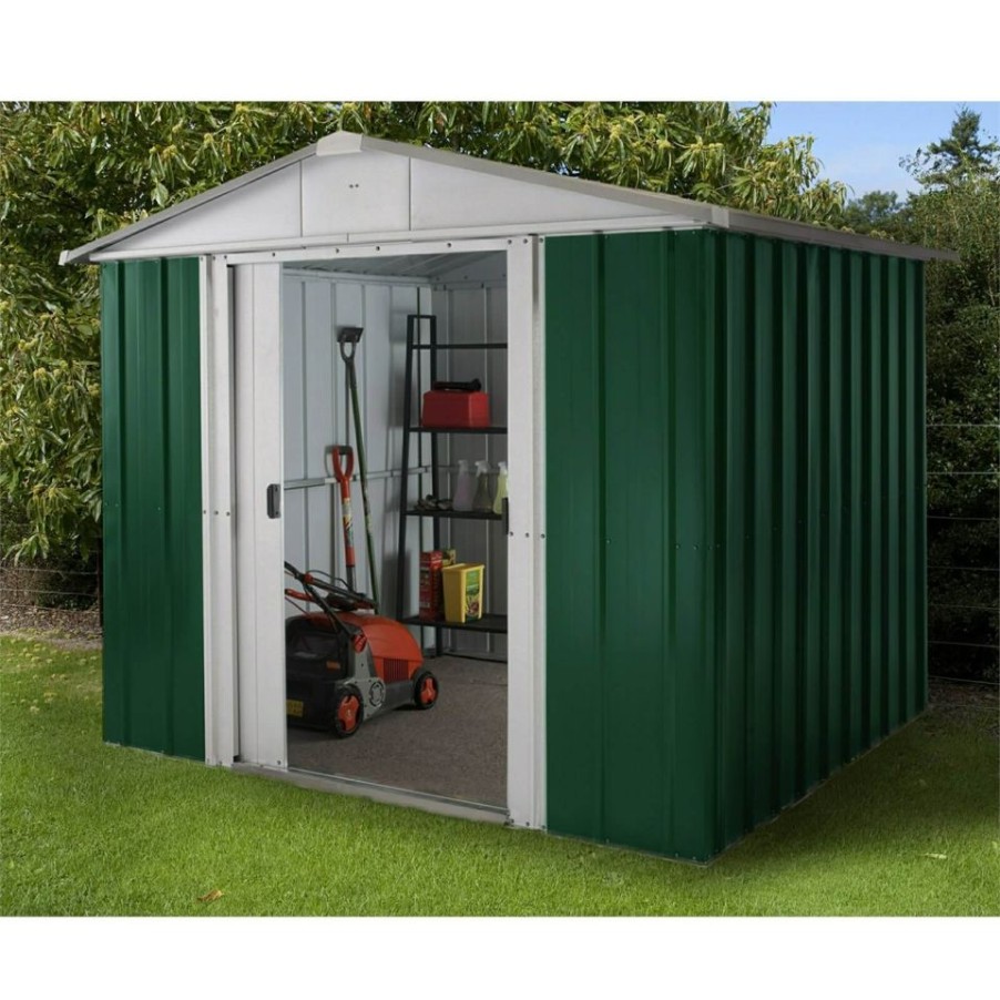 Homebase Garden Sheds | Yardmaster 8X7Ft Metal Apex Shed