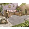 Homebase Paving Stones & Slabs | Stylish Stone Chantry Paving Patio Kit Graphite - 10.22 Sqm